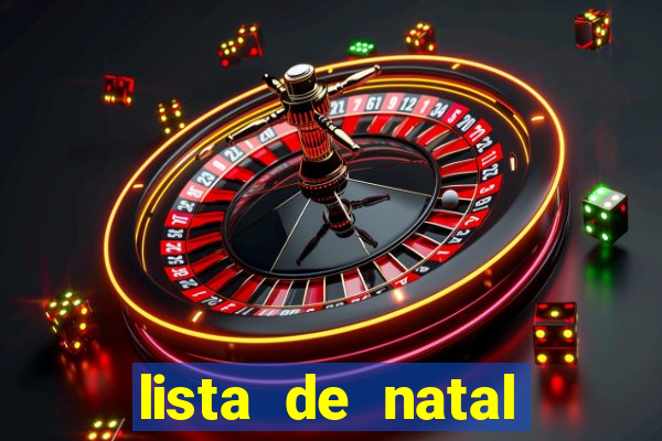 lista de natal para imprimir